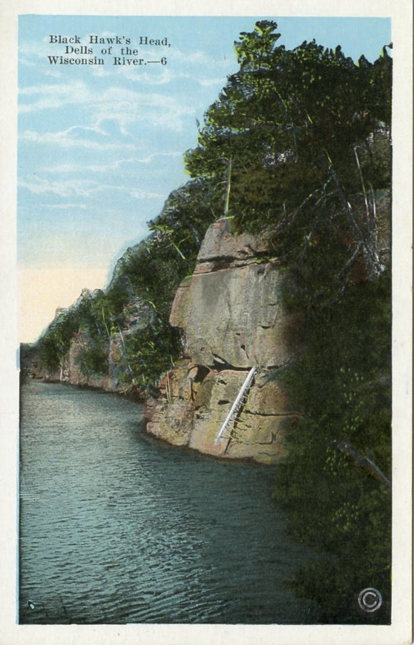 Black Hawk's Head, Dells of the Wisconsin River, WI-Carey's Emporium
