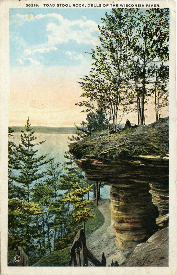 Toad Stool Rock, Dells of the Wisconsin River, WI-Carey's Emporium