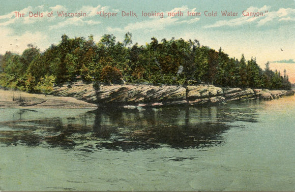 Upper Dells, Looking North from Cold Water Canyon, Dells of the Wisconsin, WI-Carey's Emporium