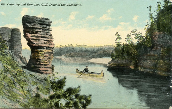 Chimney and Romance Cliff, Dells of the Wisconsin, WI-Carey's Emporium