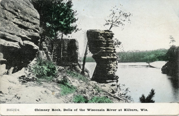 Chimney Rock, Dells of the Wisconsin River, at Kilbourn, WI-Carey's Emporium