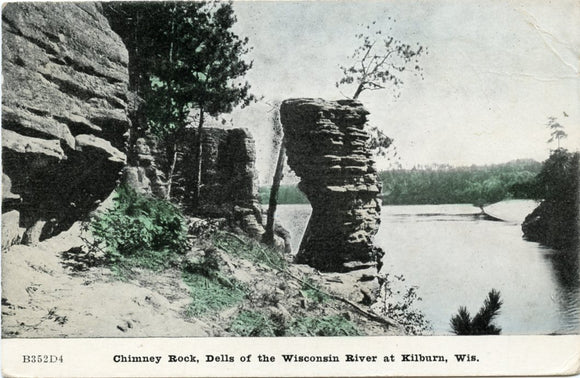Chimney Rock, Dells of the Wisconsin River, at Kilbourn, WI-Carey's Emporium