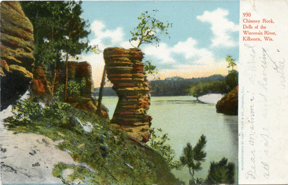 Chimney Rock, Dells of the Wisconsin River, Kilbourn, WI-Carey's Emporium