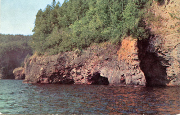 Thunder Caves at Mouth of Manitou River, One of the Most Scenic Spots on North Shore Drive, MN-Carey's Emporium