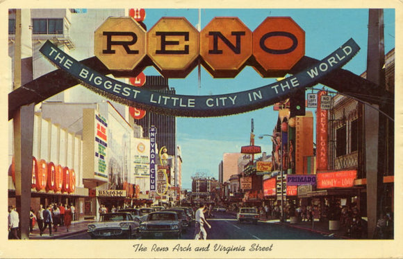 Reno Arch and Virginia Street, Reno, NV-Carey's Emporium
