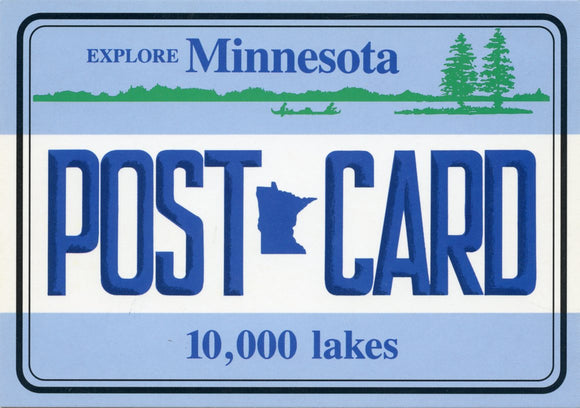 Greetings from Minnesota, Explore Minnesota, 10,000 Lakes-Carey's Emporium