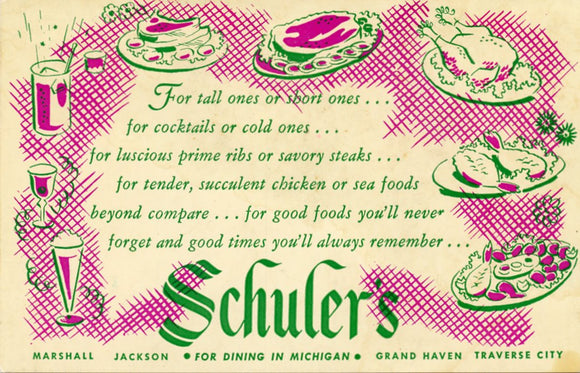 Schuler's Fine Dining in Michigan, Marshall, Jackson, Grand Haven, Traverse City, MI-Carey's Emporium