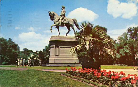 Flower Beds Surround George Washington Monument in the Public Gardens, Boston, MA-Carey's Emporium