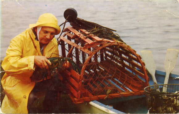 New England Coast Fisherman with the Prize of his Catch, the Delectable Lobster, Boston, MA-Carey's Emporium