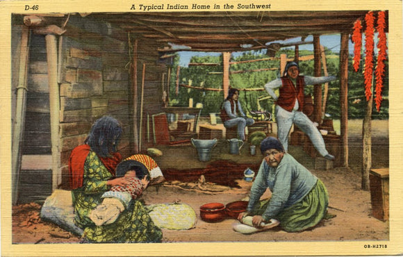 A Typical Indian Home in the Southwest, Tucson, AZ-Carey's Emporium