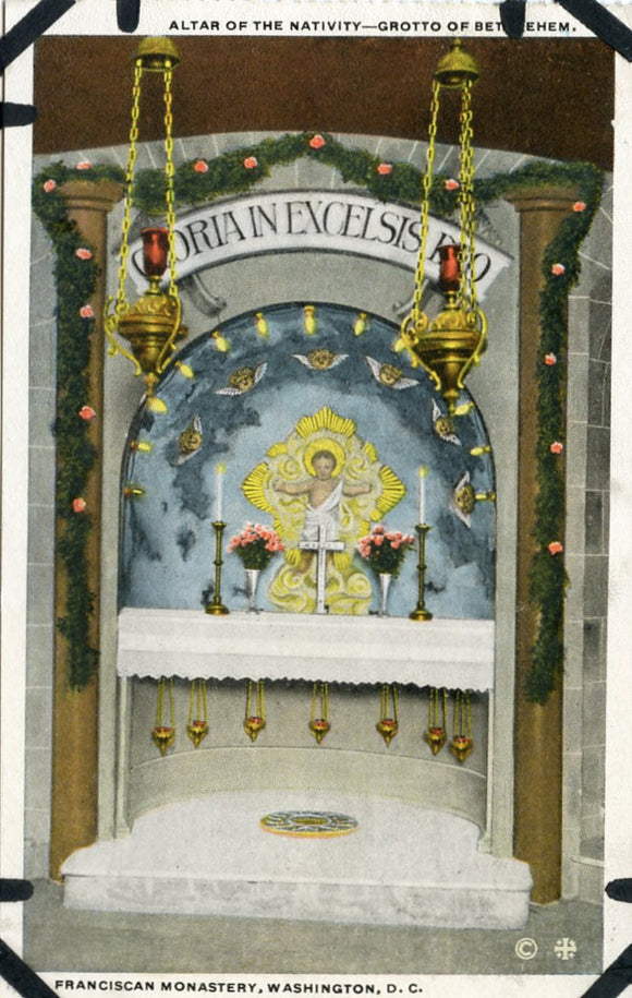 Altar of the Nativity, Grotto of Bethlehem, Franciscan Monastery, Washington, DC-Carey's Emporium