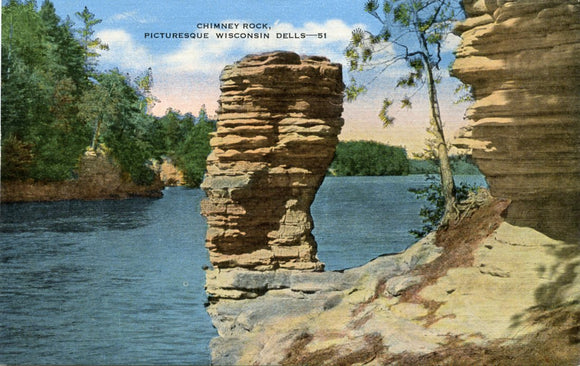 Chimney Rock, Picturesque Wisconsin Dells, WI-Carey's Emporium