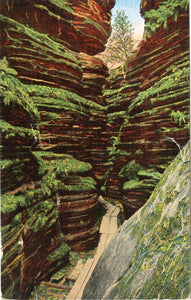 Cold Water Canyon from Leaning Rock, Picturesque Wisconsin Dells, WI-Carey's Emporium