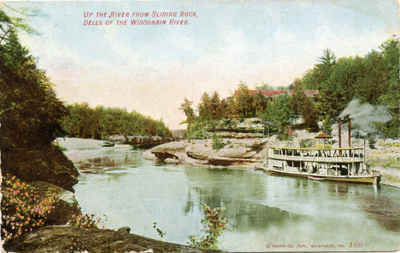 Up The River From Sliding Rock, Dells of the Wisconsin River, WI-Carey's Emporium