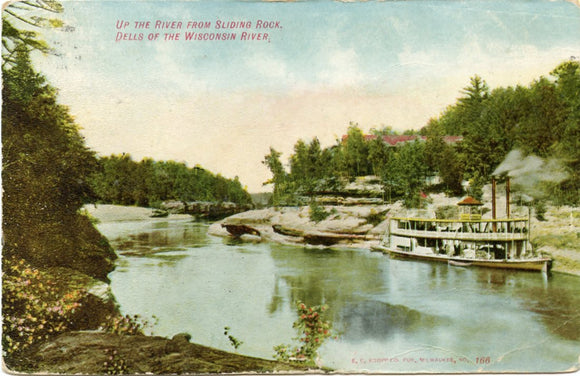 Up The River From Sliding Rock, Dells of the Wisconsin River, WI-Carey's Emporium