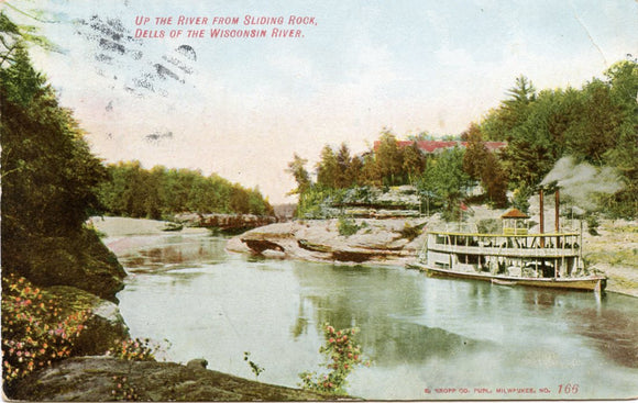 Up The River From Sliding Rock, Dells of the Wisconsin River, WI-Carey's Emporium