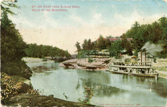 Up The River From Sliding Rock, Dells of the Wisconsin River, WI-Carey's Emporium