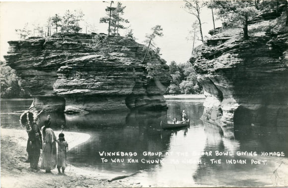 Winnebago Group at the Sugar Bowl Giving Homage to Wau Kah Chunk Ma Nigar, the Indian Poet-Carey's Emporium