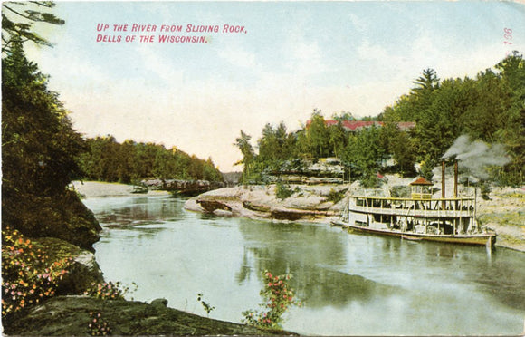 Up The River From Sliding Rock, Dells of the Wisconsin, WI-Carey's Emporium