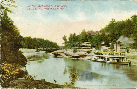 Up The River From Sliding Rock, Dells of the Wisconsin River, WI-Carey's Emporium