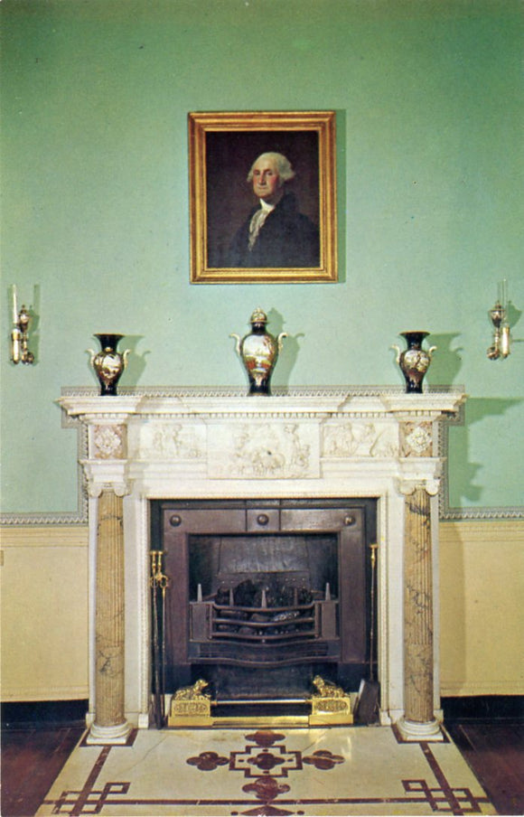 The Marble Mantel in the Banquet Hall, at Mount Vernon, VA-Carey's Emporium