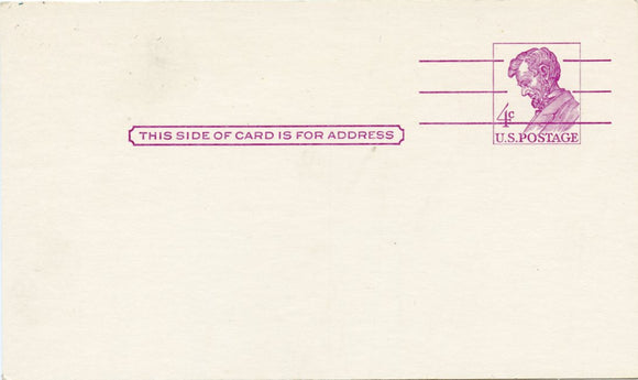 U. S. Postal Card Four Cents-Carey's Emporium
