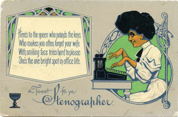 A Toast to Ye Stenographer-Carey's Emporium