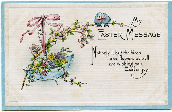 My Easter Message, signed M. Dulk-Carey's Emporium