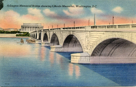 Arlington Memorial Bridge, showing Lincoln Memorial, Washington, DC-Carey's Emporium