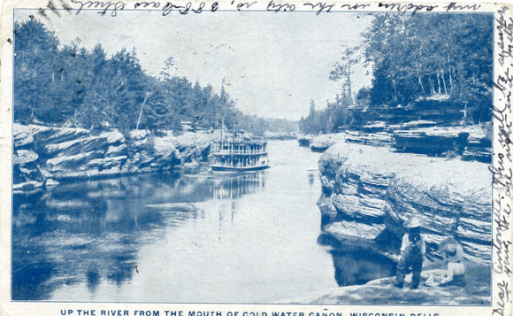 Up the River From the Mouth of Cold Water Canon, Wisconsin Dells, WI-Carey's Emporium