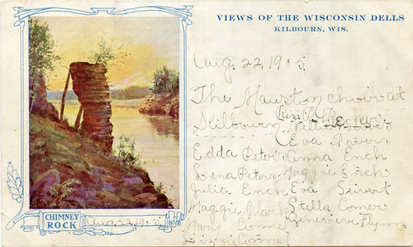 Chimney Rock, Views of the Wisconsin Dells, Kilbourn, WI-Carey's Emporium