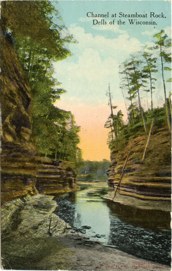 Channel at Steamboat Rock, Dells of the Wisconsin, WI-Carey's Emporium