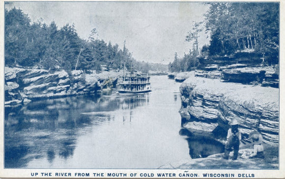Up the River From the Mouth of Cold Water Canon, Wisconsin Dells, WI-Carey's Emporium