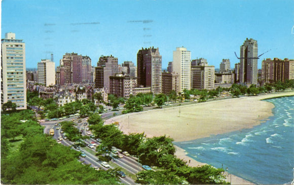 Aerial View of Chicago's Famous Gold Coast, Chicago, IL-Carey's Emporium