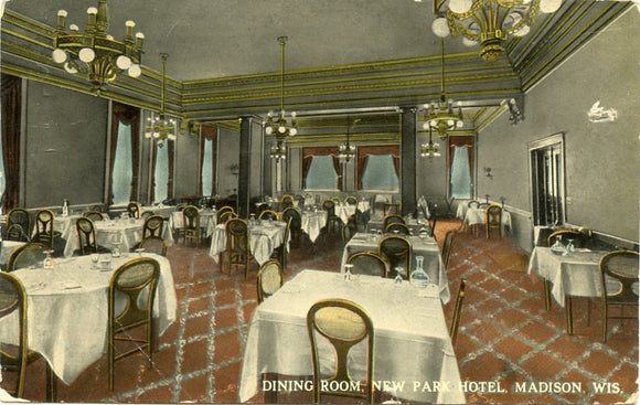 Dining Room, New Park Hotel, Madison, WI-Carey's Emporium