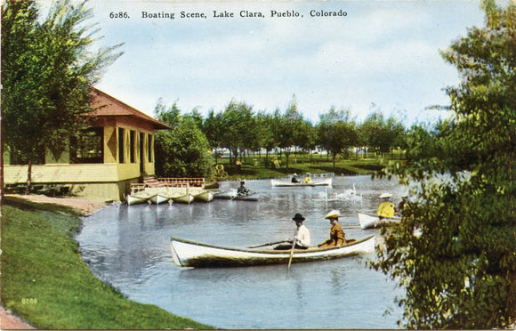 Boating Scene, Lake Clara, Pueblo, CO-Carey's Emporium