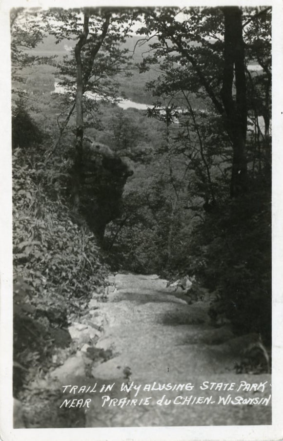 Trail in Wyalusing State Park, Near Prairie du Chien, WI-Carey's Emporium