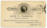 U. S. Postal Card, One Cent, 1898, Gage E. Tarbell, Chicago, IL-Carey's Emporium