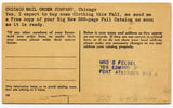 U. S. Postal Card, One Cent, 1936, Chicago Mail Order Co., Chicago, IL-Carey's Emporium