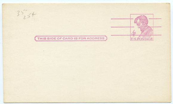 U. S. Postal Card, Four Cents-Carey's Emporium