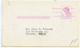U. S. Postal Card, Four Cents, Walworth County Barracks, Elkhorn, WI-Carey's Emporium