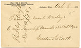 U. S. Postal Card, One Cent, 1878, Walter S. Booth, Rochester, MN-Carey's Emporium