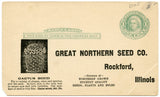 U. S. Postal Reply Card, One Cent, Great Northern Seed Co., Rockford, IL-Carey's Emporium
