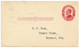U. S. Postal Card, One Cent, 1913, Excelsior, WI-Carey's Emporium