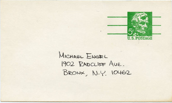 U. S. Postal Card, Five Cents-Carey's Emporium