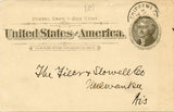 U. S. Postal Card, One Cent, 1897-Carey's Emporium