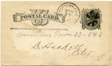 U. S. Postal Card, One Cent, 1885, American Express, Chippewa Falls, WI-Carey's Emporium