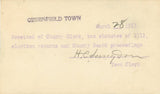 U. S. Postal Card, One Cent, 1913, County Clerk, Greenfield, WI-Carey's Emporium