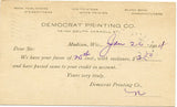 U. S. Postal Card, One Cent, 1904, Democrat Printing Co., Madison, WI-Carey's Emporium