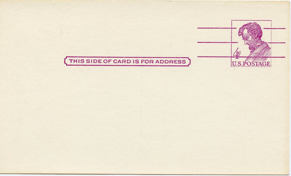 U. S. Postal Card, Four Cents-Carey's Emporium